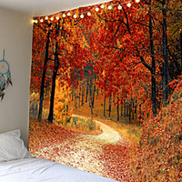 Modern landscape theme tapestry of the forest path wall hanging hanging cloth background cloth decorative cloth miniinthebox