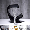 Modern Style Brass Waterfall Bathroom Sink Faucet, Chrome Finish Contemporary Style Single Handle One Hole Bath Tap with Hot and Cold Switch miniinthebox