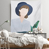 Modern Women Leaf Wall Tapestry Art Decor Blanket Curtain Hanging Home Bedroom Living Room Decoration miniinthebox
