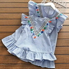 Mommy and Me Blue Blushing Pink Spring Summer Active Daily Patchwork Other Short Sleeve Knee-length Dresses miniinthebox