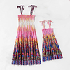 Mommy and Me Blushing Pink Summer Boho Casual / Daily Print Floral Sleeveless Knee-length Dresses miniinthebox