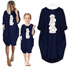 Mommy and Me Dresses Cotton Cartoon Green Pink Dusty Blue Long Sleeve Knee-length Matching Outfits / Fall / Spring / Summer miniinthebox