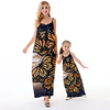 Mommy and Me Dresses Graphic Butterfly Animal Daily Print Green Dark Green Yellow Sleeveless Maxi Strap Dress 3D Print Casual Matching Outfits / Summer miniinthebox
