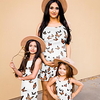 Mommy and Me Dresses Graphic Butterfly Animal Sports Outdoor Ruched White Sleeveless Above Knee Casual Matching Outfits / Spring / Summer / Cute miniinthebox