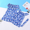 Mommy and Me Dresses Graphic Flamingo Animal Sports Outdoor Ruched Blue Sleeveless Knee-length Active Matching Outfits / Spring / Summer / Casual / Patchwork / Print miniinthebox