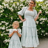 Mommy and Me Dresses Polka Dot Graphic Sports Outdoor Ruched White Half Sleeve Midi Casual Matching Outfits / Spring / Summer / Cute / Print miniinthebox