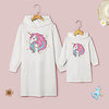 Mommy and Me Dresses Unicorn Star Causal Print White Long Sleeve Above Knee Casual Matching Outfits miniinthebox