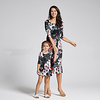 Mommy and Me Family Matching Outfits Dress Florals Sleeveless Black Holiday miniinthebox
