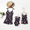 Mommy and Me Floral Print Tank Rompers miniinthebox