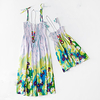 Mommy and Me Green Summer Boho Casual / Daily Print Floral Sleeveless Knee-length Dresses miniinthebox