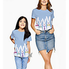 Mommy and Me Kids Family Matching Outfits Tee Animal Short Sleeve Print Blue Summer Active miniinthebox