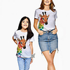 Mommy and Me Kids Family Matching Outfits Tee Animal Short Sleeve Print White Summer Active miniinthebox