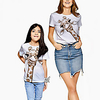Mommy and Me Kids Family Matching Outfits Tee Animal Short Sleeve Print White Summer Active miniinthebox
