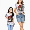 Mommy and Me Kids Family Matching Outfits Tee Animal Short Sleeve Print White Summer Active miniinthebox