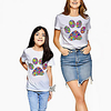 Mommy and Me Kids Family Matching Outfits Tee Animal Short Sleeve Print White Summer Active miniinthebox