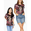 Mommy and Me Kids Family Matching Outfits Tee Cat Animal Short Sleeve Print Red Summer Active miniinthebox