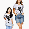 Mommy and Me Kids Family Matching Outfits Tee Cat Animal Short Sleeve Print White Summer Active miniinthebox