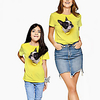 Mommy and Me Kids Family Matching Outfits Tee Cat Animal Short Sleeve Print Yellow Summer Active miniinthebox