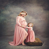 Mommy and Me Solid Off-shoulder Maxi Dresses and MIni Skirt Sets miniinthebox