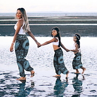Mommy and Me Tie Dye/Boho Pattern Print Yoga Pants miniinthebox
