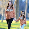 Mommy and Me Tops Graphic Color Block Leopard Sports Print Purple Gray Camel Long Sleeve Active Matching Outfits / Fall / Winter / Casual miniinthebox