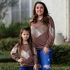 Mommy and Me Tops Striped Graphic Sports Print Wine Brown Long Sleeve Active Matching Outfits / Fall / Spring / Casual miniinthebox
