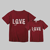 Mommy and Me Valentines Tops Cotton Letter Daily Print Pink Wine Army Green Short Sleeve Basic Matching Outfits / Summer / Cute miniinthebox
