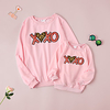 Mommy and Me Valentines Tops Heart Leopard Letter Daily Print Light Pink White Long Sleeve Daily Matching Outfits / Fall / Winter / Cute miniinthebox