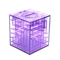 Money Maze Coin Box Puzzle Game Prize Saving Bank within a Ball(Random Color)