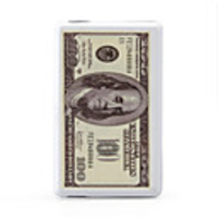 Money Shape Metal Oil Lighter - 100 dollor