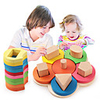 Montessori Teaching Tool Building Blocks Educational Toy Shape Sorter Toy 1 pcs Flower compatible Wooden Legoing Education Boys