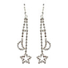 Moon and Star Rhinestone Fully-Jewelled Earring