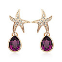 Moon And Stars Crystal Earrings