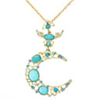 Moon Angle Diamond Necklace