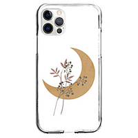 Moon Flowers Case For Apple iPhone 12 11 SE2020 Unique Design Protective Case Shockproof Cover TPU Clear Case for iPhone 12 Pro Max XR XS Max iPhone 8 7