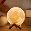 Moon Lamp LED Night Light 3D Printing Moon Light with Wooden Stand Home Decorative Lamp for New Year Christmas Gifts for Girls 10cm x 10cm miniinthebox