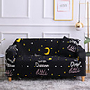 Moon Print 1-Piece Sofa Cover Couch Cover Furniture Protector Soft Stretch Slipcover Spandex Jacquard Fabric Super Fit for 1~4 Cushion Couch and L Shape Sofa, Easy to Install(1 Free Cushion Cover)