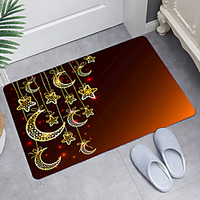 Moon Stars Erha Digital Printing Floor Mat Modern Bath Mats Nonwoven / Memory Foam Novelty Bathroom