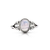 moonstone small ethnic ring 925 sterling silver tribal gipsy boho us size 6 7 8 (7)