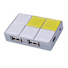 Mosaic 4 Port USB 2.0 Hub (Yellow)