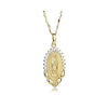 mother gift fashion cameo design virgin mary necklace jewelry catholic christian crystal rhinestone mary pendant (silver)