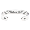 mothers and daughters maybe in distance but never truly part but never in heart bracelet