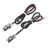Motorbikes License Plate Light with White LED Chrome Stud Lights Bolts