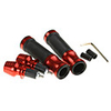 Motorcycle Handlebar End Sliders for 7/8" Handlebars - Black and Red