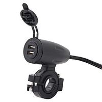 Motorcycle refitted with 5V 4.8A red LED backlight and switch control miniinthebox