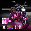 Motorcycle/Car Atmosphere Light 4/5/6/8/10/12 PCS 6SMD 36 LED with Wireless Remote Control Smart Brake Lights Moto Decorative Strip Neon Lamp Kit
