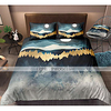 Mountain Landscape 3-Piece Duvet Cover Set Hotel Bedding Sets Comforter Cover with Soft Lightweight Microfiber,  Include 1 Duvet Cover,  2 Pillowcases for Double/Queen/King(1 Pillowcase for Twin/Single)