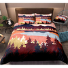 Mountain Landscape 3-Piece Duvet Cover Set Hotel Bedding Sets Comforter Cover with Soft Lightweight Microfiber,  Include 1 Duvet Cover,  2 Pillowcases for Double/Queen/King(1 Pillowcase for Twin/Single)