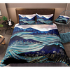 Mountain Landscape 3-Piece Duvet Cover Set Hotel Bedding Sets Comforter Cover with Soft Lightweight Microfiber,  Include 1 Duvet Cover,  2 Pillowcases for Double/Queen/King(1 Pillowcase for Twin/Single)
