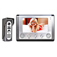 MOUNTAINONE 7 Inch TFT Video Door Phone Doorbell Intercom Kit 1-Camera 1-Monitor Night Vision with HD 700TVL Camera TFT LCD Display Wall Mounted Hands-free